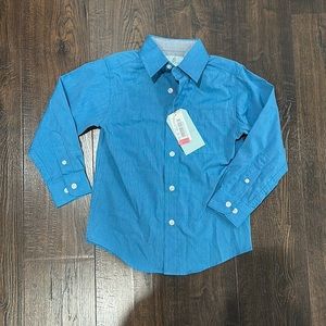 Class club boys size 5 button down blue dress shirt with tags never worn!